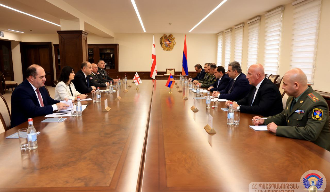 Papikyan və gürcü həmkarı regional təhlükəsizliklə bağlı məsələləri müzakirə ediblər