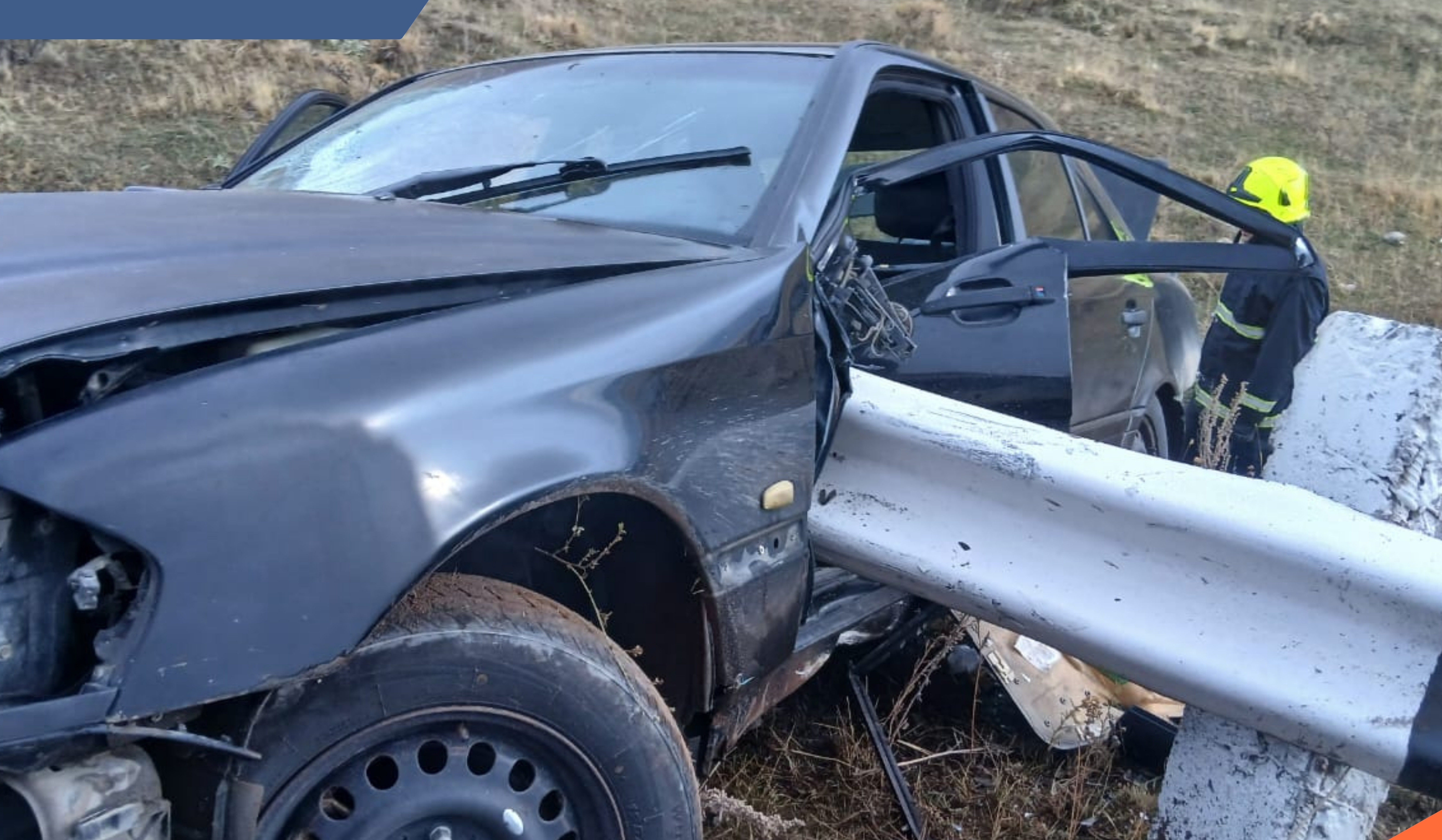 Ապարան-Սպիտակ ճանապարհին մեքենան բախվել է ճամփեզրի արգելապատնեշին. կա տուժած