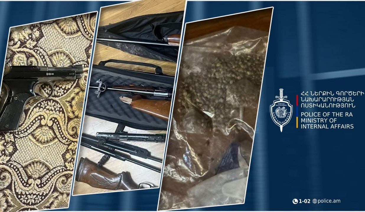 Երևանի քրեական ոստիկանները հայտնաբերել են ապօրինի պահվող զենք-զինամթերք ու թմրանյութ․ 29 անձ ձերբակալվել է