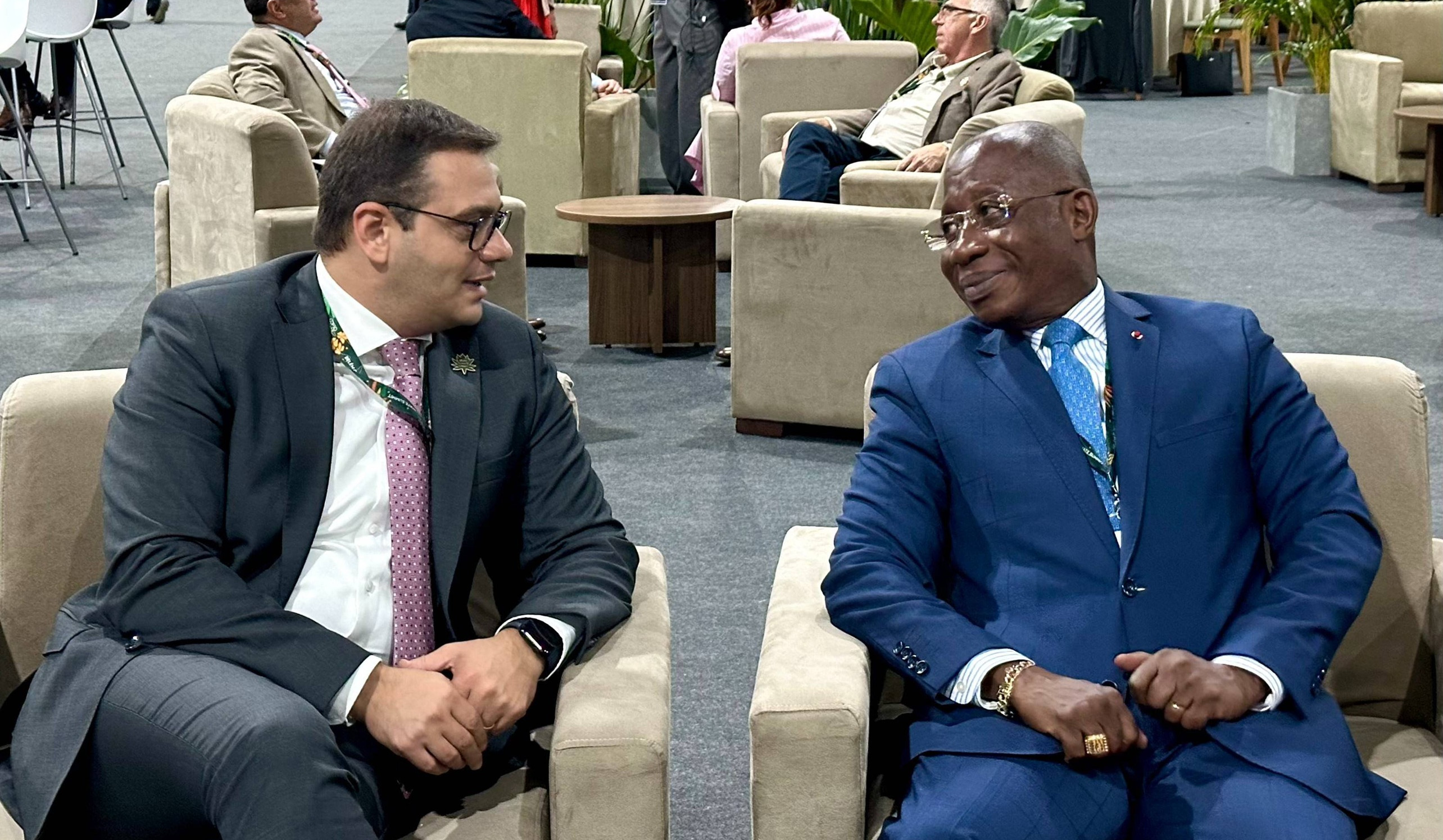 Meeting of Deputy Foreign Minister of Armenia Robert Abisoghomonyan with Minister of Foreign Affairs of Côte d’Ivoire Kacou Houadja Léon Adom