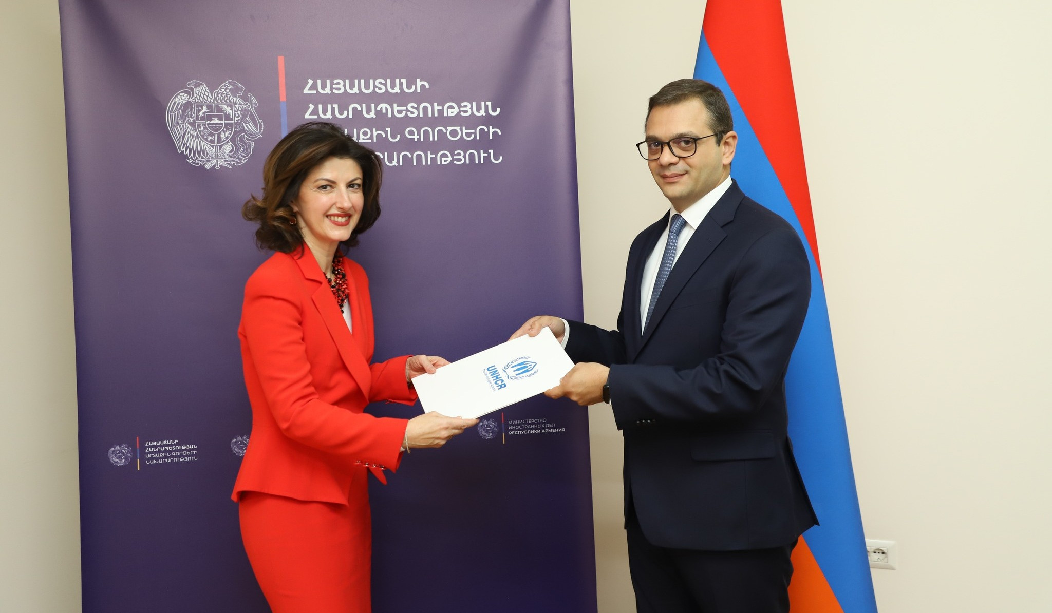 ՀՀ-ում ՄԱԿ-ի Փախստականների հարցերով գերագույն հանձնակատարի ներկայացուցիչն իր հավատարմագրման նամակն է հանձնել ԱԳ փոխնախարարին