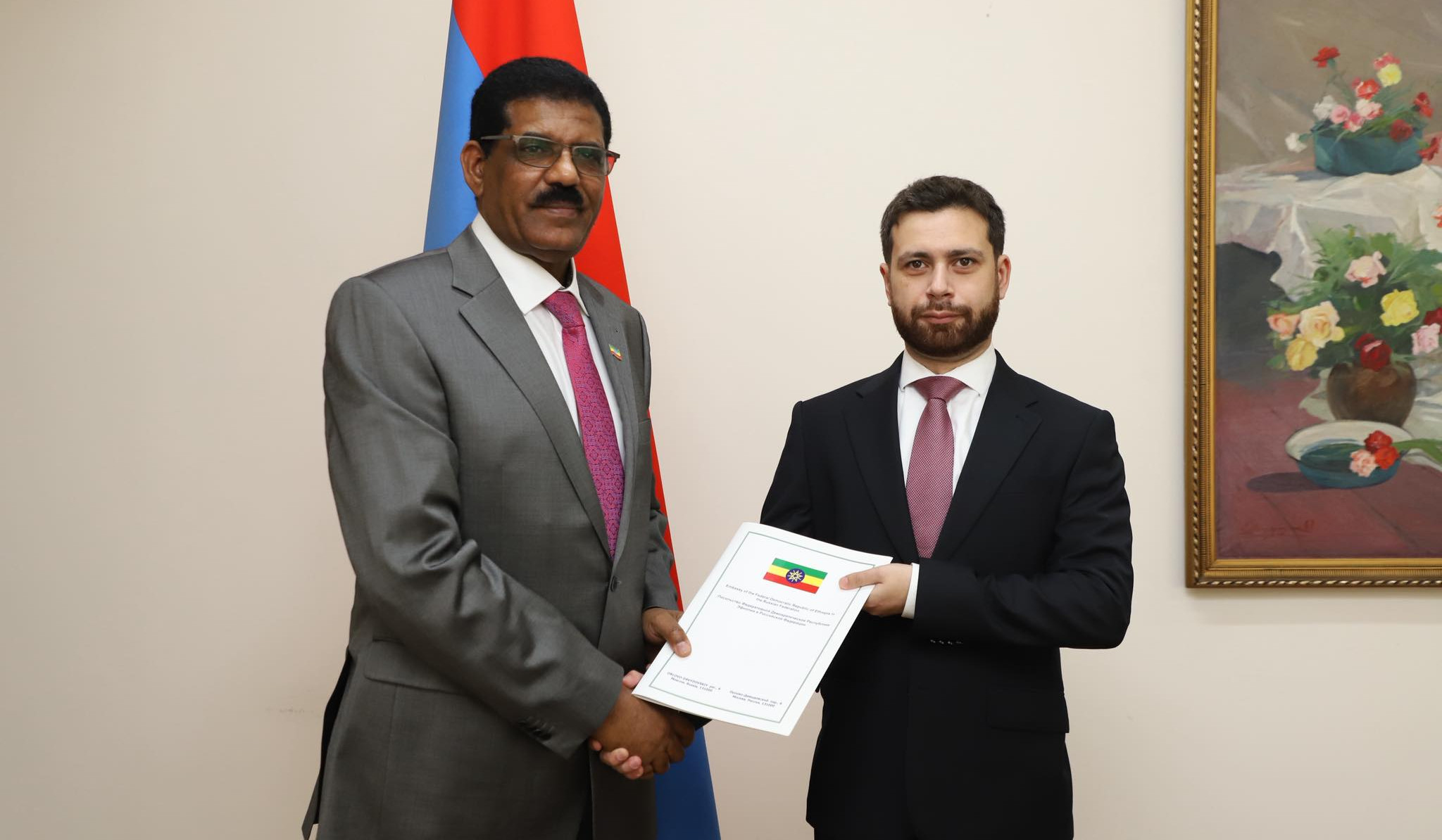 Newly appointed Ambassador of Ethiopia presented copy of his credentials to Deputy Foreign Minister of Armenia