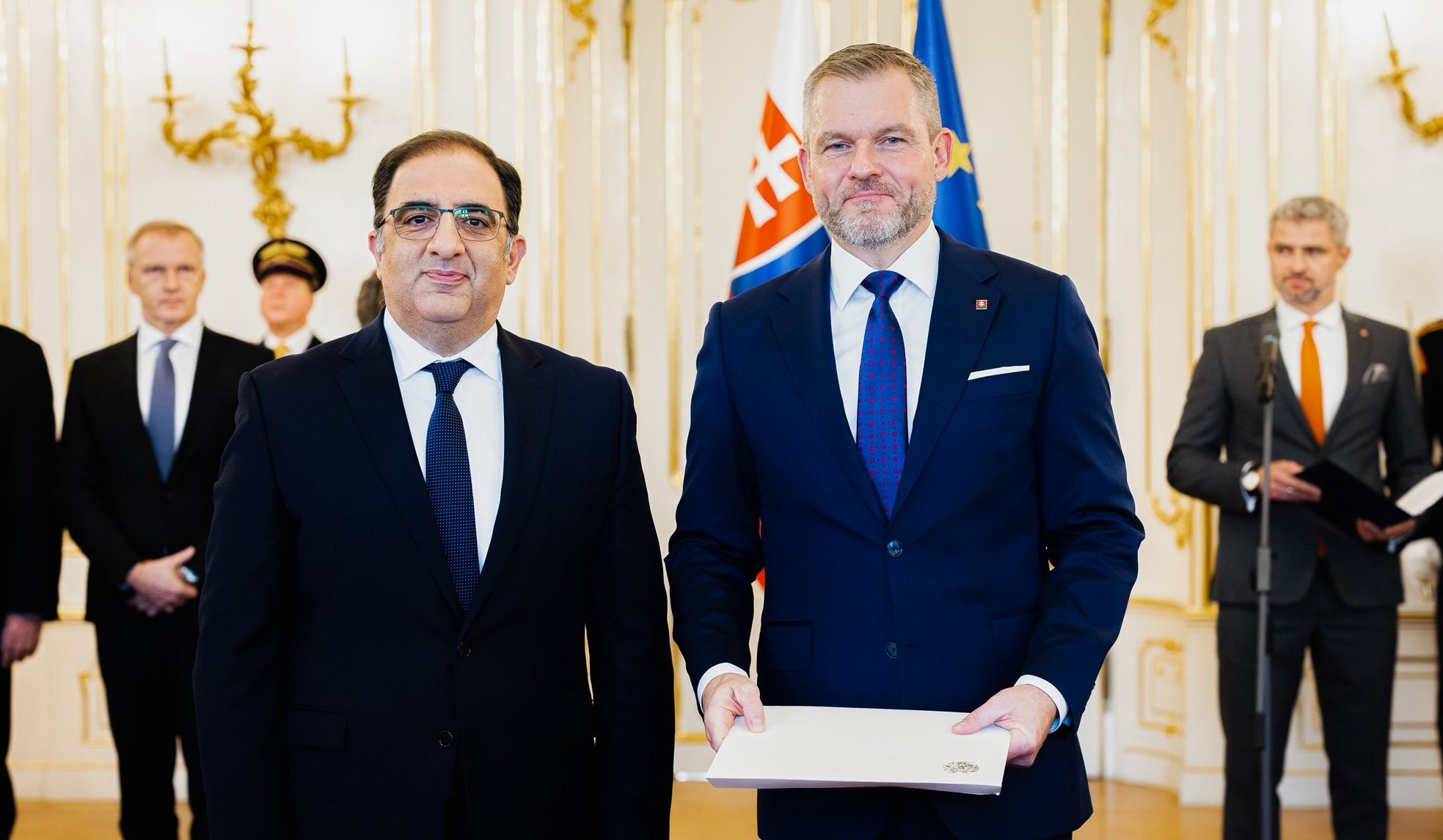 Ambassador Hovhannisyan presented his credentials to President of Slovakia