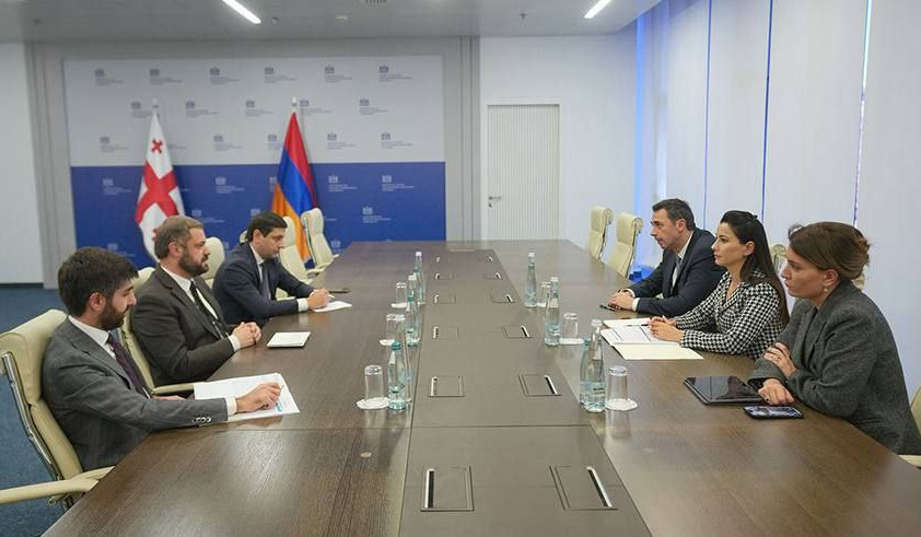 Armenian and Georgian economy ministers discuss cooperation in transport and logistics