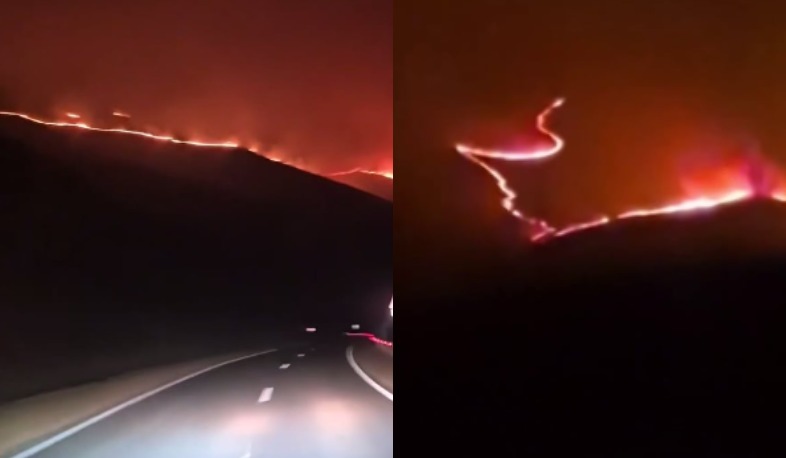 Ճամբարակ-Թթուջուր հատվածում այրվում է խոտածածկ տարածք․ կրակի տարածումը դեպի անտառներ և բնակելի գոտիներ կանխվել է