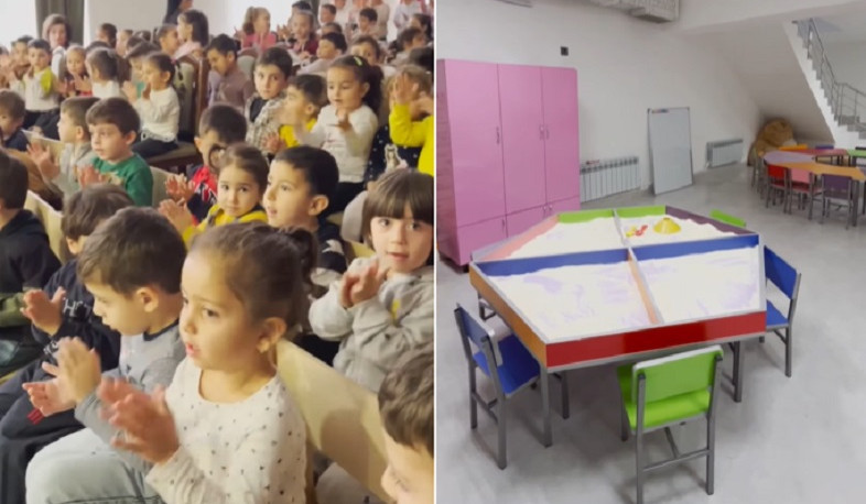 Զովունի բնակավայրի մանկապարտեզին կից նոր դահլիճն ու խաղասենյակը կառուցված ու համալրված են գույքով. Փաշինյան