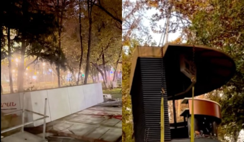 Երևանի Կենտրոն վարչական շրջանում շարունակվում է անօրինական տեղադրված կրպակների ապամոնտաժումը