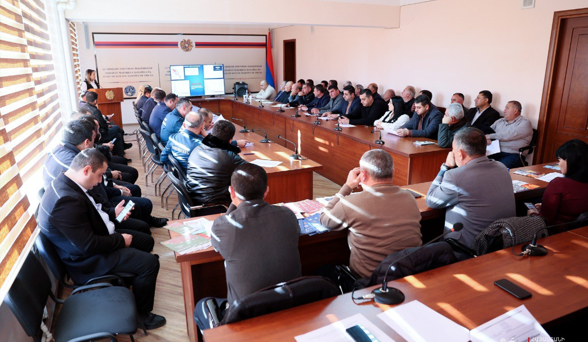 Աղետներին դիմակայունության օրվան նվիրված աշխատաժողով Կոտայքի մարզում