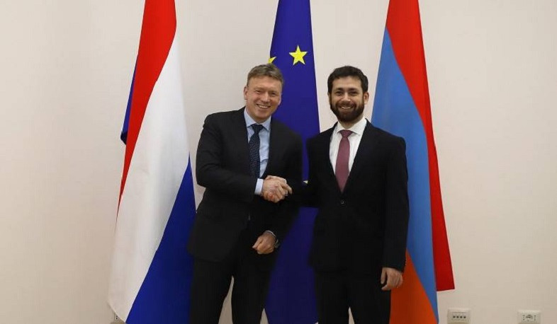 Vahan Kostanyan and Marcel de Vink exchanged views on the areas to be addressed in the Armenia-Netherlands Strategic Partnership Declaration