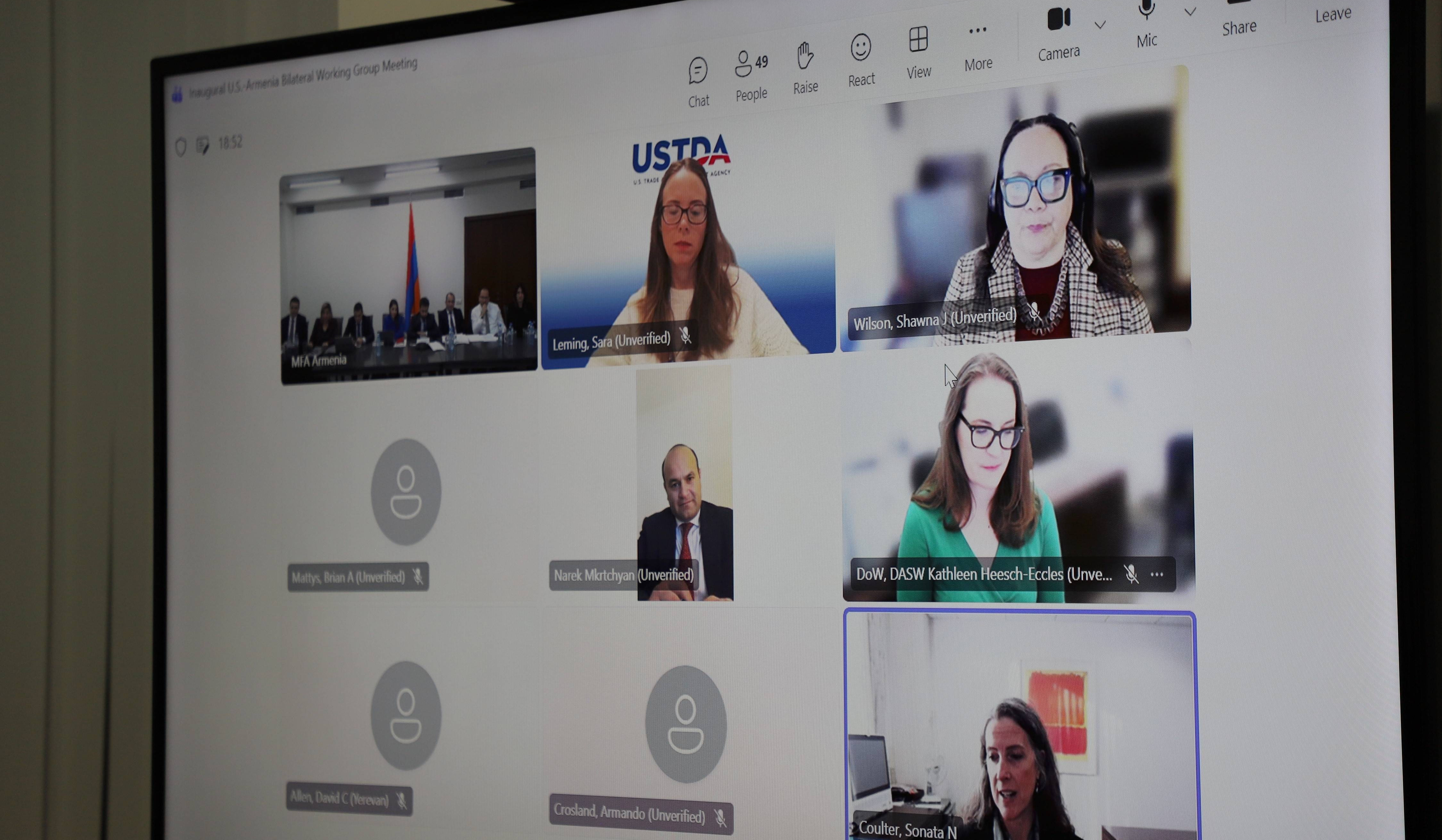 Կայացել է օգոստոսի 8-ի պայմանավորվածությունների իրականացման ՀՀ-ԱՄՆ աշխատանքային խմբի անդրանիկ հանդիպումը