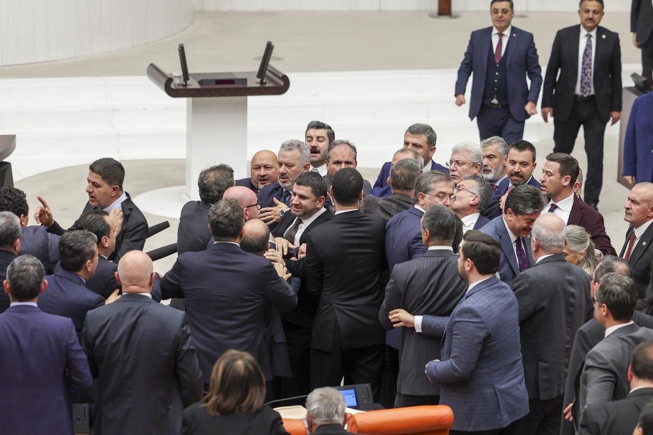 Turkish Parliament Brawl Erupts Amid Budget Debate