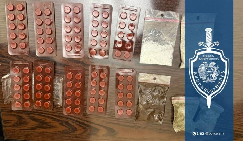 Երևանի քրեական ոստիկանները հայտնաբերել են մարիխուանա, մեթամֆետամին, կոկաին, հերոին և մեթադոն տեսակի թմրամիջոցներ