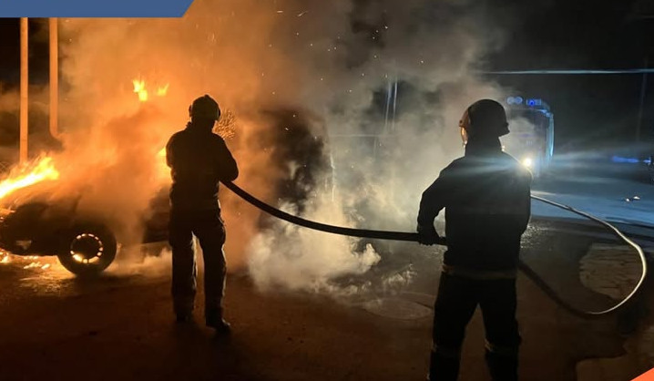 Թալին-Դաշտադեմ ճանապարհին ավտոմեքենա է այրվել