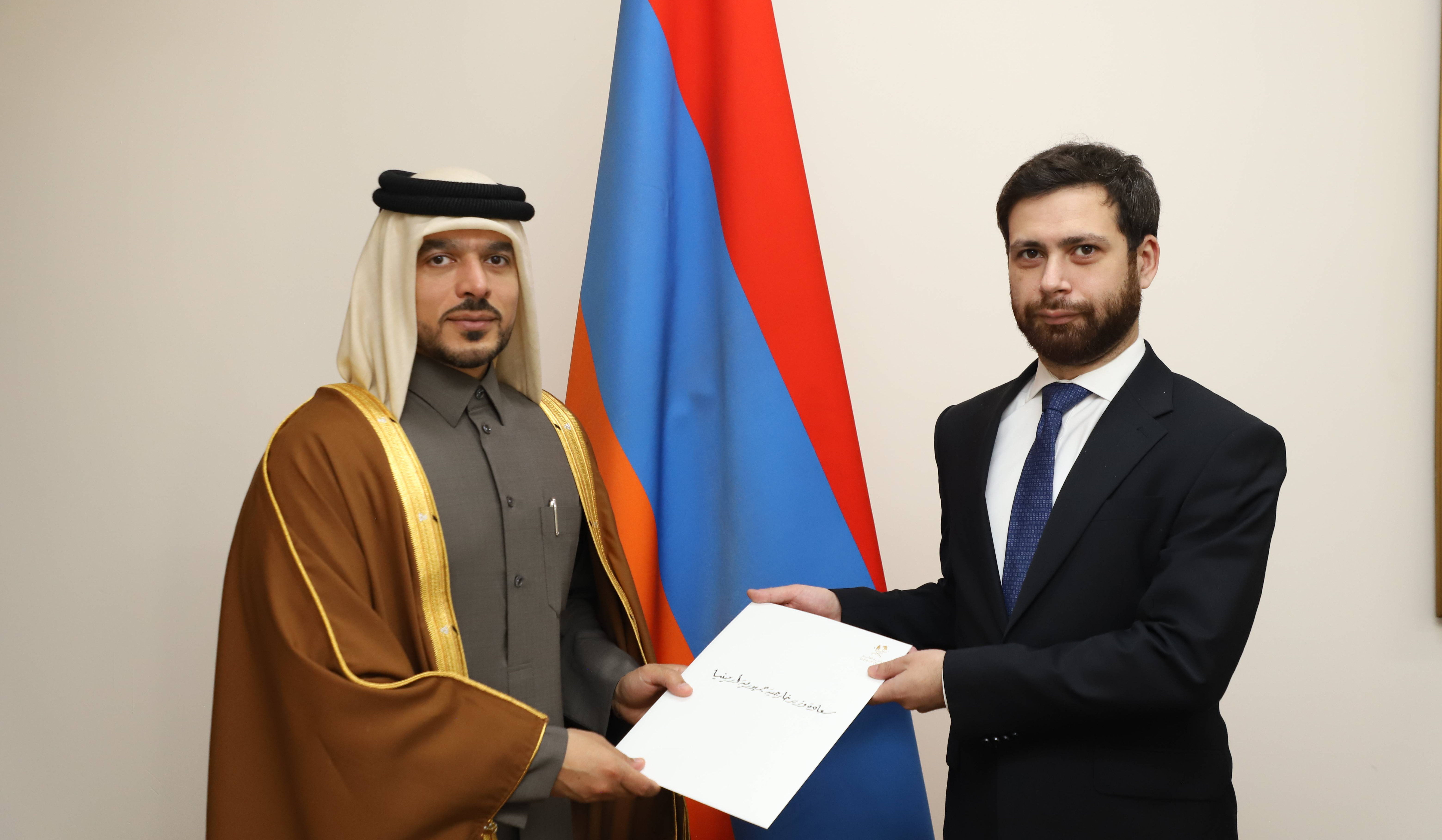 ԱԳ նախարարի տեղակալն ընդունել է Կատարի նորանշանակ դեսպանին