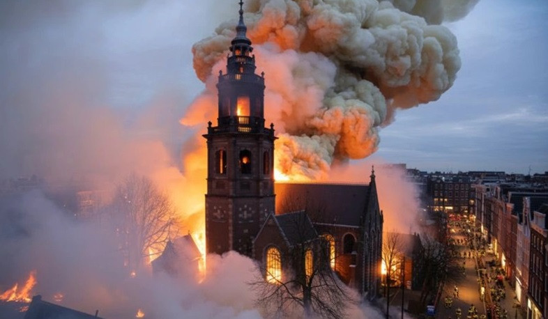 Ամստերդամում Ամանորի գիշերը պատմական եկեղեցի է այրվել