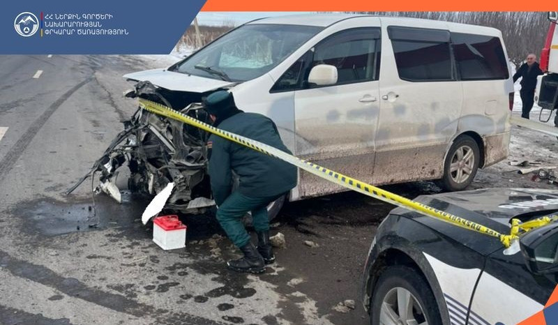 Երևան-Երասխ ճանապարհին ավտոմեքենաներ են բախվել. 4 տուժած հոսպիտալացվել է