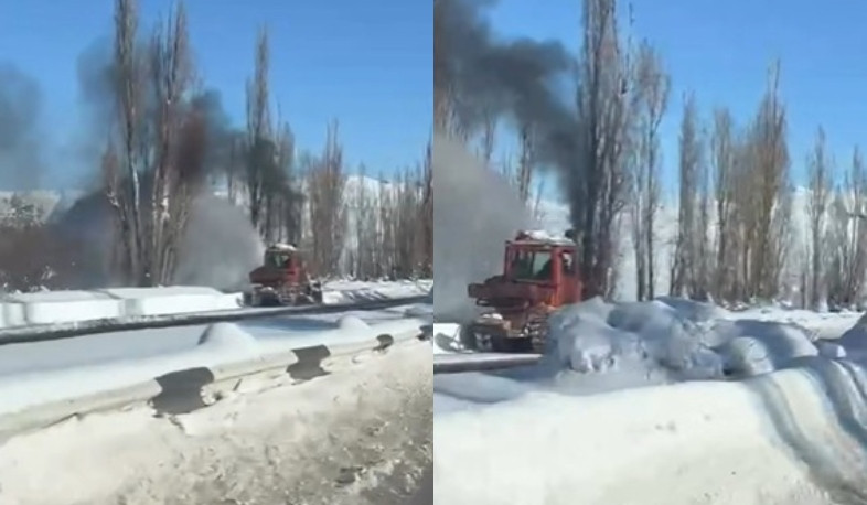 Երևան-Սևան ճանապարհին կատարվում է ճանապարհի եզրերից և կողնակներից ձյան հեռացում