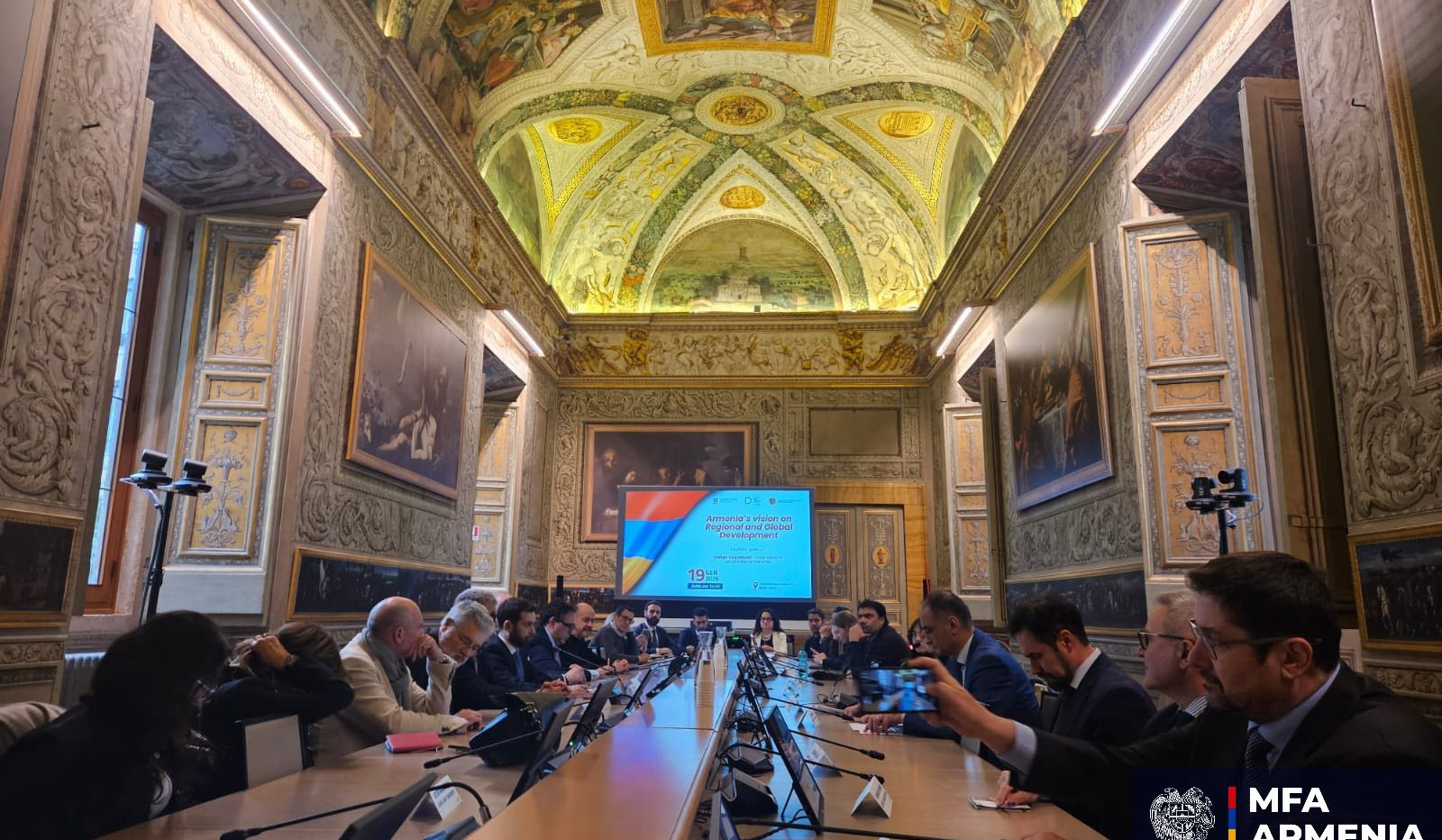 Վահան Կոստանյանը Հռոմում ներկայացրել է Հայաստանի տեսլականը տարածաշրջանային և գլոբալ զարգացումների վերաբերյալ