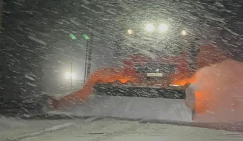 Լծեն-Տաթև, Շինուհայր-Հարժիս հատվածում ուժգին բուք է․ ճանապարհների մաքրման աշխատանքները չեն դադարում