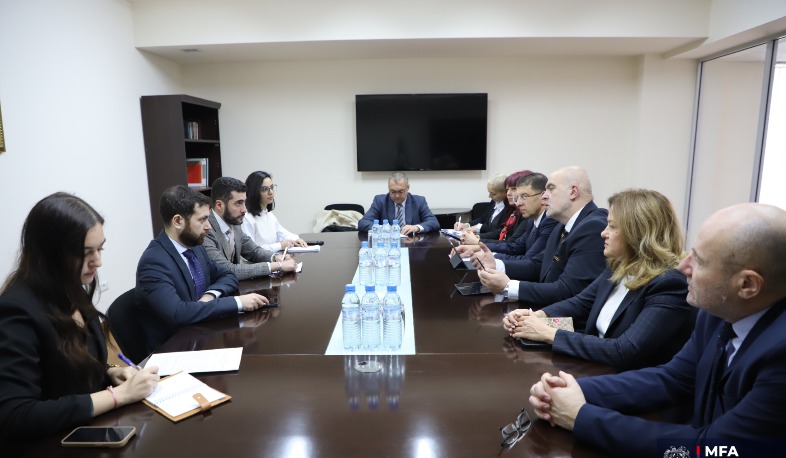 Deputy Foreign Minister of Armenia received Vice-President of Bulgaria-Armenia Friendship Group of Bulgarian National Assembly
