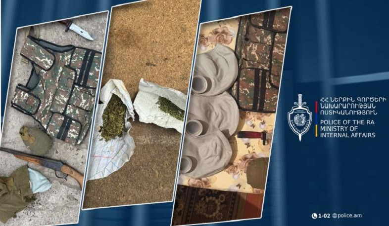 Մյասնիկյան գյուղի բնակիչը ապօրինի զենք-զինամթերք և թմրամիջոց էր պահում. քրեական ոստիկանների բացահայտումը