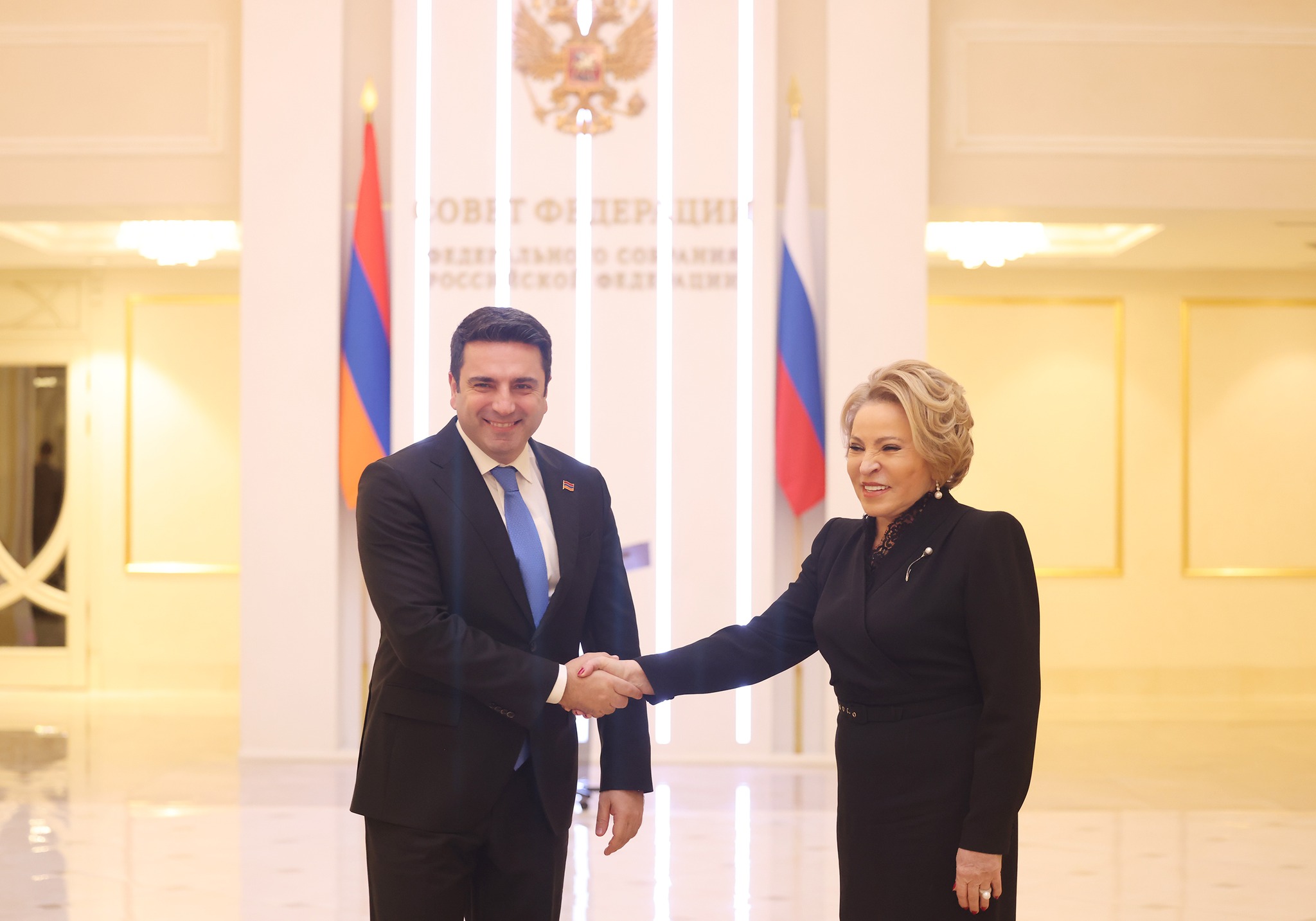 Armenian drivers, regional issues discussed at Simonyan-Matvienko meeting