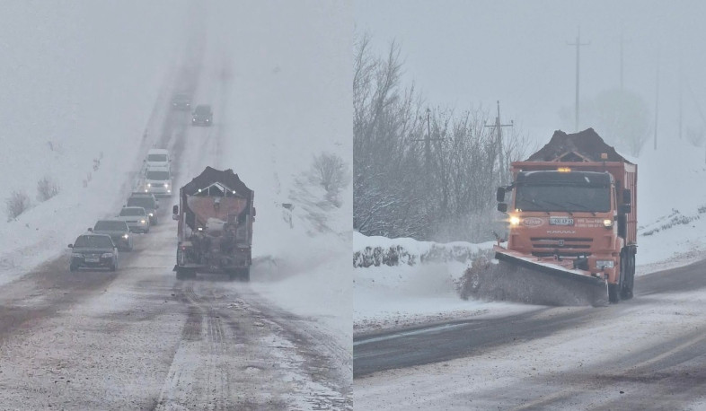 Ճանապարհների մաքրման աշխատանքներ՝ Ապարանի տարածաշրջանում