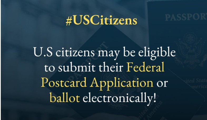 ՀՀ-ում բնակվող ԱՄՆ քաղաքացիները կարող են քվեաթերթիկն ուղարկել էլեկտրոնային եղանակով. դեսպանատուն