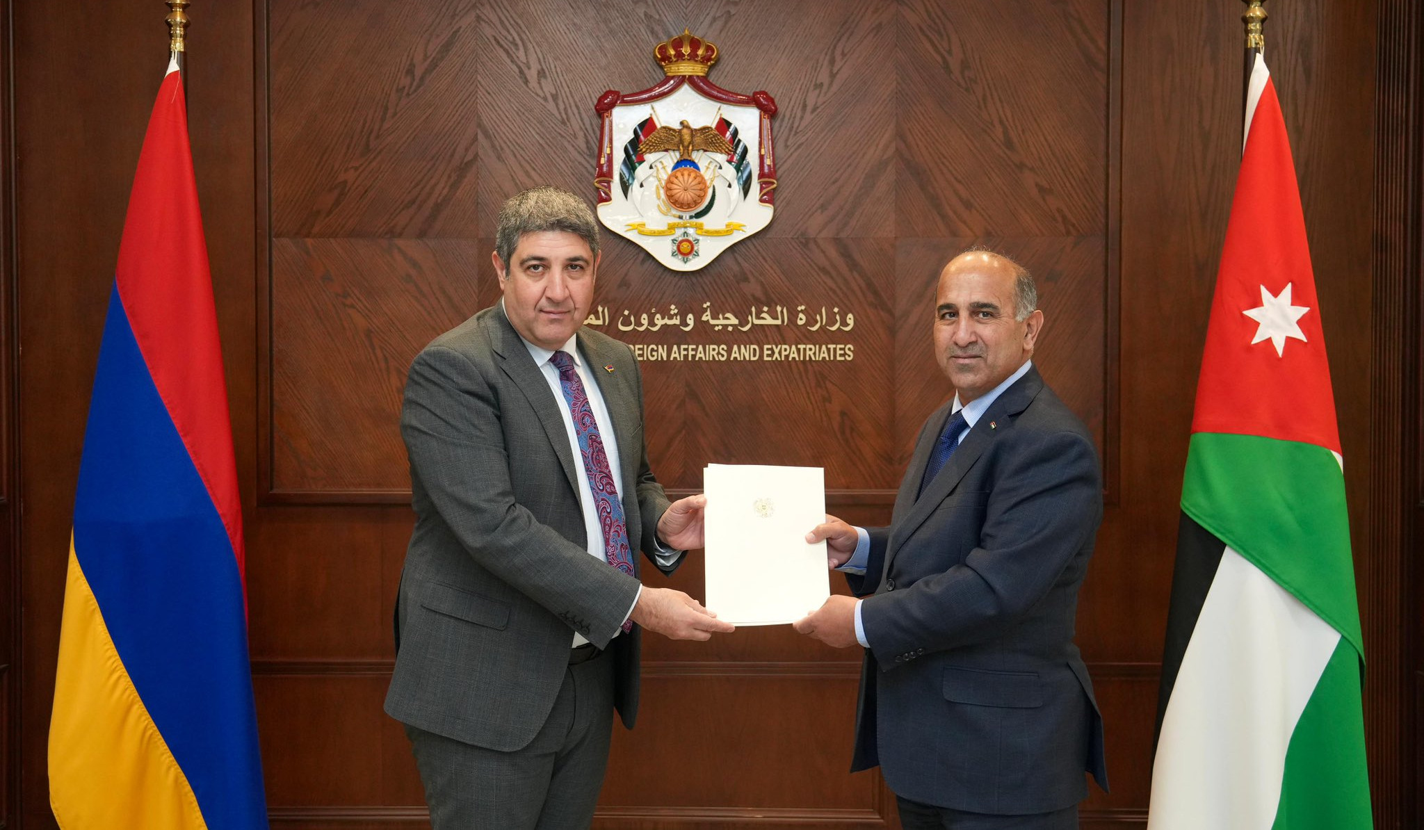 Դեսպան Առաքելյանն ու Դեյֆալլահ Ալի ալ-Ֆայեզը քննարկել են Հայաստան-Հորդանան հարաբերություններում առկա դինամիկան