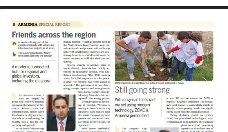 Հայաստանը դառնում է բաց, ներդրողների համար գրավիչ ուղղություն. ՏԿԵ նախարարը հարցազրույց է տվել Los Angeles Times-ին