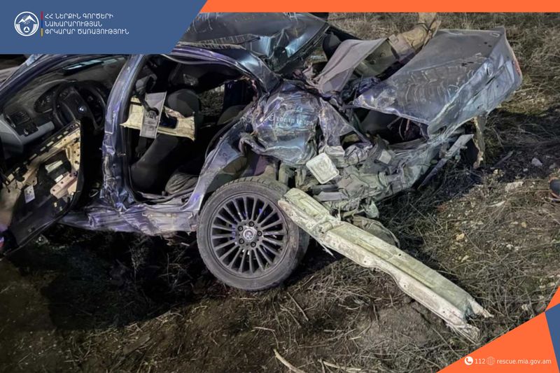 Երևան-Երասխ ճանապարհին «BMW»-ն բախվել է բեռնատարին․ հոսպիտալացված վարորդը մահացել է