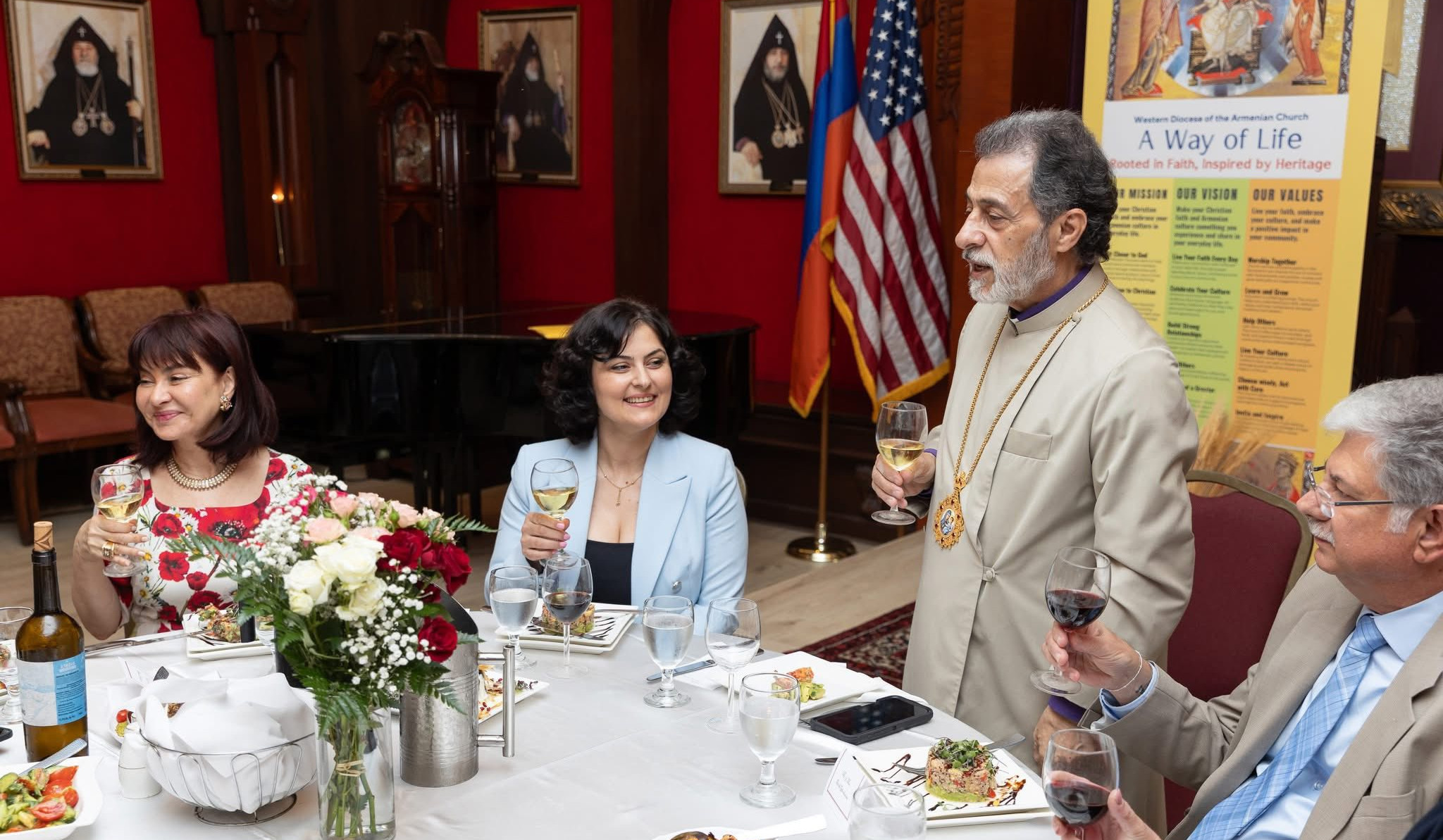 Consul General of Armenia in Los Angeles participated in reception organized by initiative of His Holiness Archbishop Hovnan Terteryan