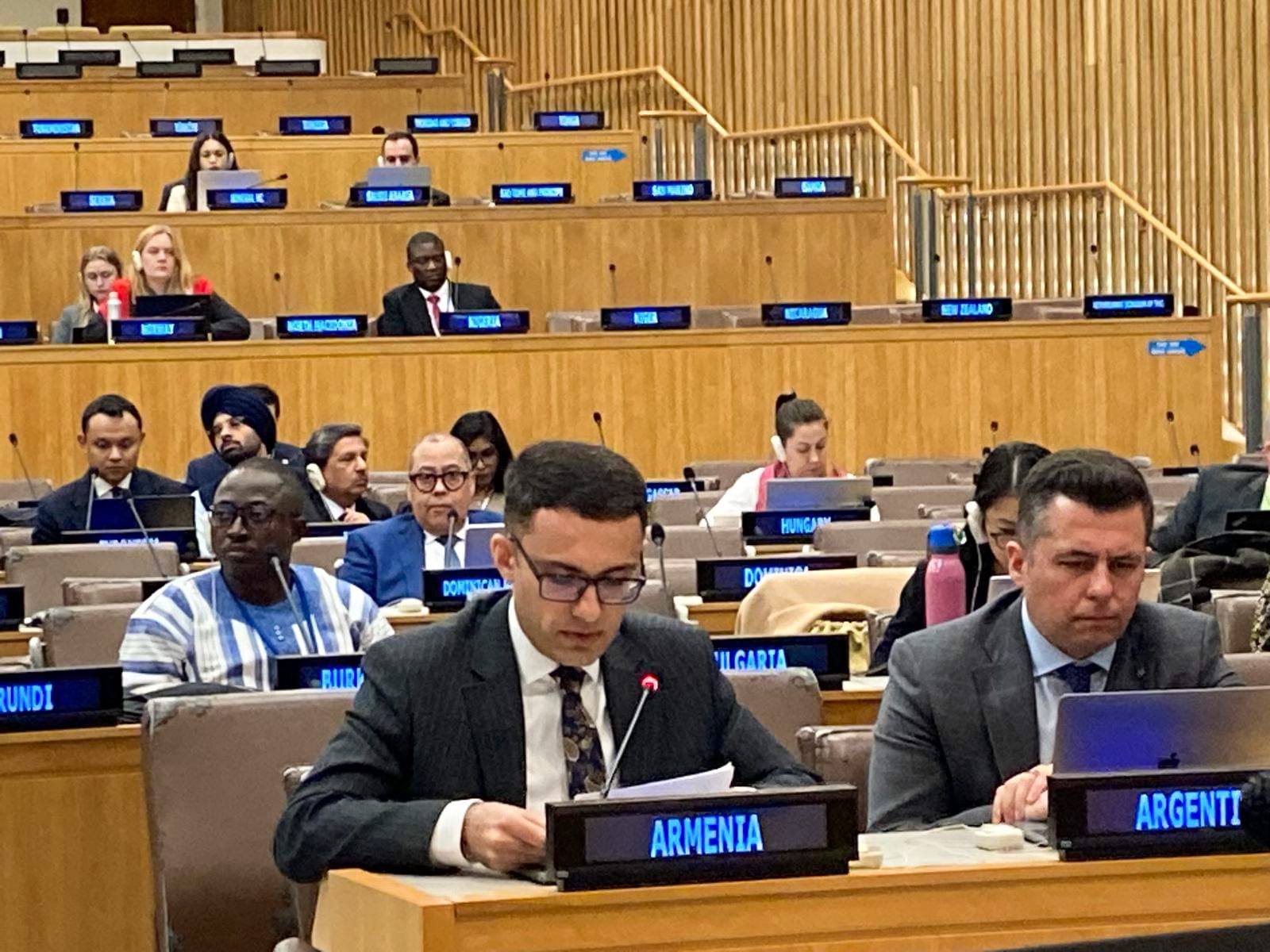 ՄԱԿ-ում ՀՀ պատվիրակությունը վերահաստատել է Միջուկային զենքի չտարածման մասին պայմանագրով Հայաստանի ստանձնած պարտավորությունները