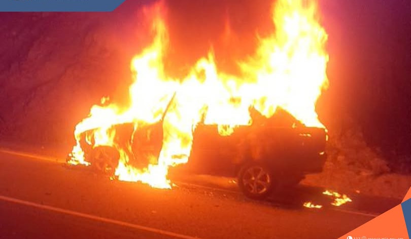 Երևան-Մեղրի ճանապարհին ավտոմեքենա է այրվել