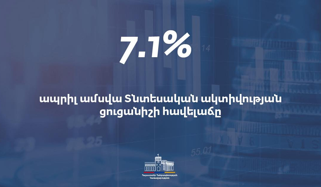 Ապրիլին Հայաստանում ՏԱՑ-ի հավելաճը կազմել է 7.1%