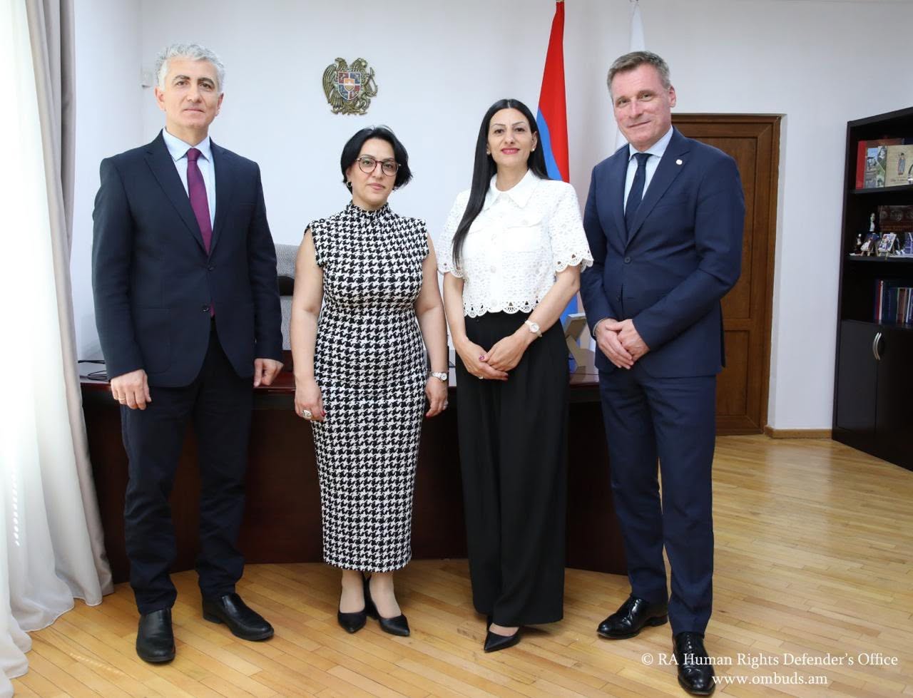 Anahit Manasyan received Oliver Röpke, Director at International Labour Organization (ILO) Bureau for Workers´ Activities