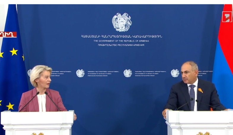 You will soon receive an additional €18 million to help strengthen and diversify your trade, EU’s von der Leyen tells Armenia’s Pashinyan in Yerevan