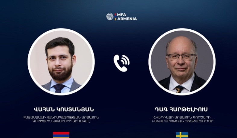 ՀՀ ԱԳ փոխնախարարը հեռախոսազրույց է ունեցել Շվեդիայի ԱԳՆ պետքարտուղարի հետ