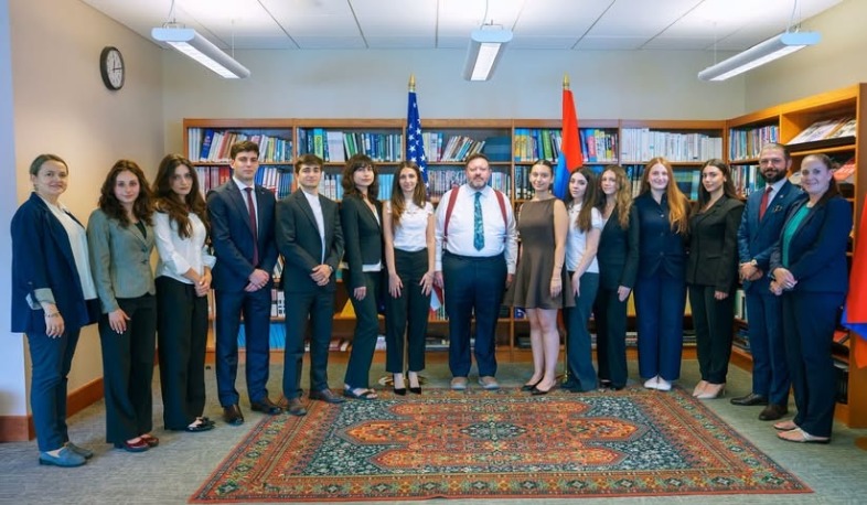 US Chargé d'Affaires meets with participants of Armenian Assembly of America's summer internship program