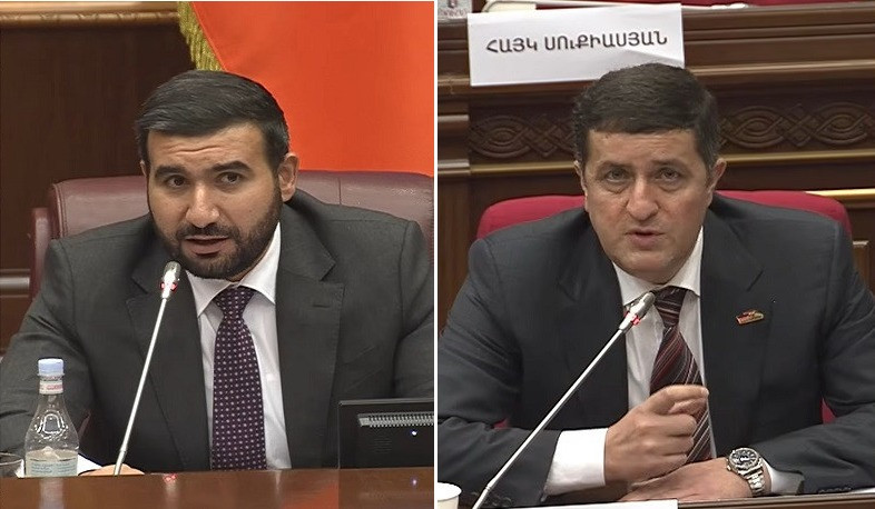 Վահագն Ալեքսանյանը և Դավիթ Ղազինյանը՝ ԱԺ-ում տեղի ունեցած միջադեպի մասին