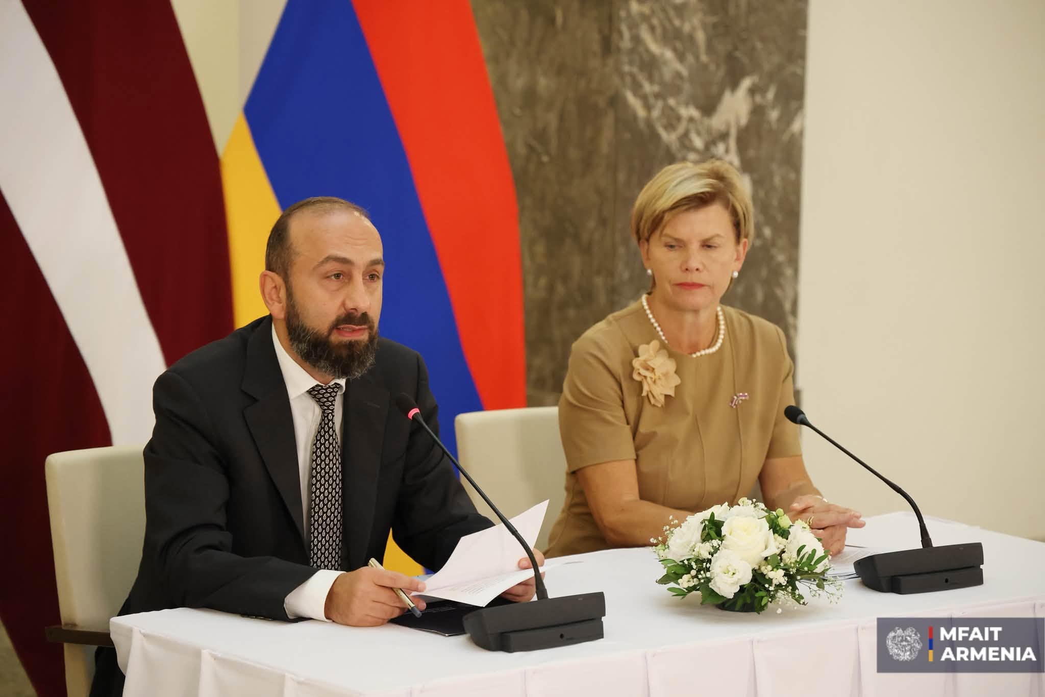 Statement by Minister of Foreign Affairs and International Trade of Armenia and response to journalist’s question at joint press conference with Minister of Foreign Affairs of Latvia