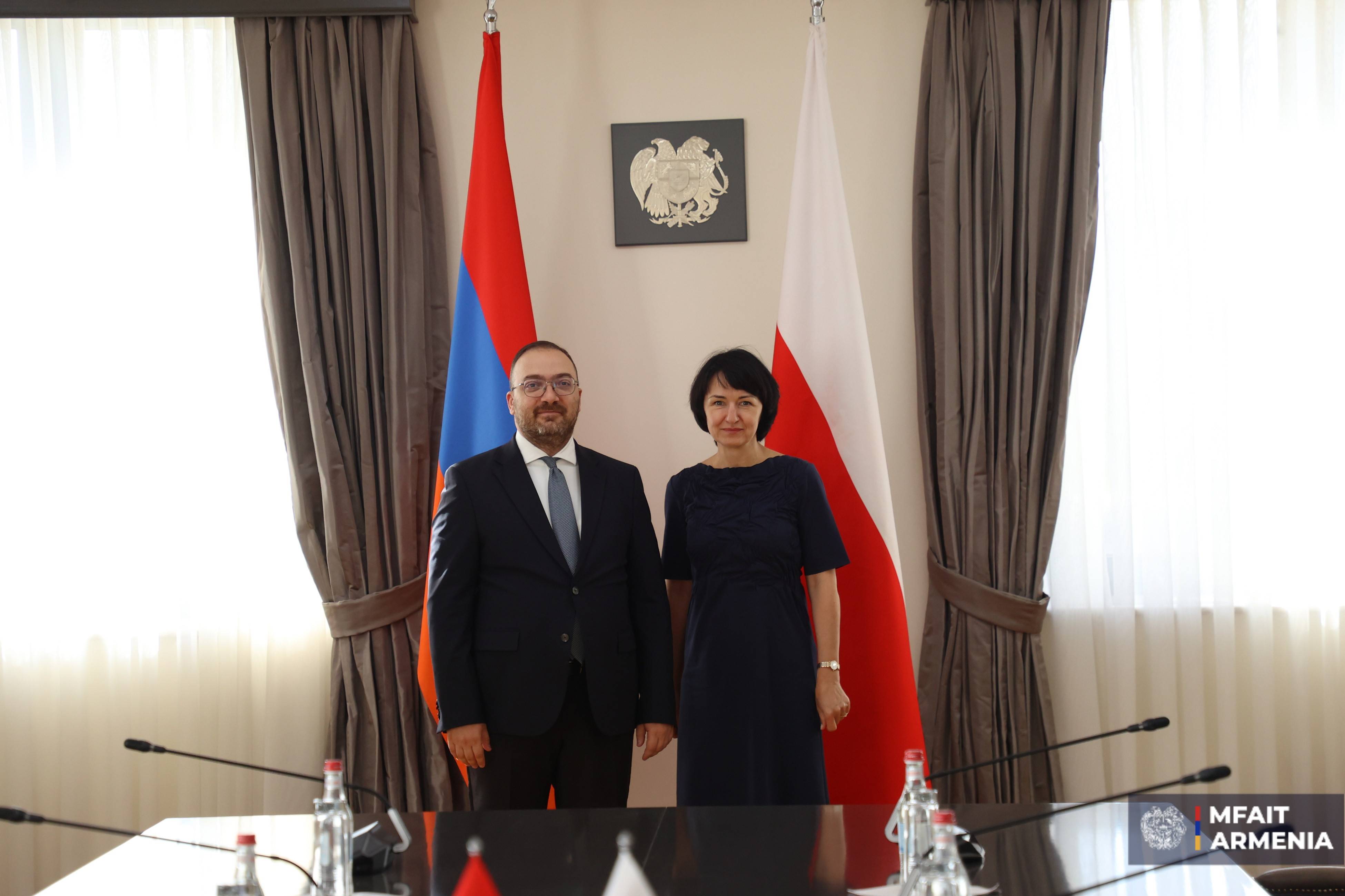 Քննարկվել են Հայաստանի և Լեհաստանի արտաքին քաղաքական գերատեսչությունների միջև ինստիտուցիոնալ համագործակցության ամրապնդման հնարավորությունները