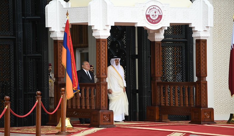 Արմեն Սարգսյանի դիմավորման արարողությունը՝ Կատարի էմիրի դիվանում