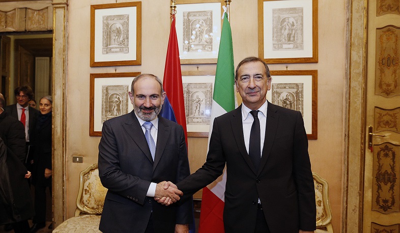 Nikol Pashinyan meets with Milan Mayor Giuseppe Sala