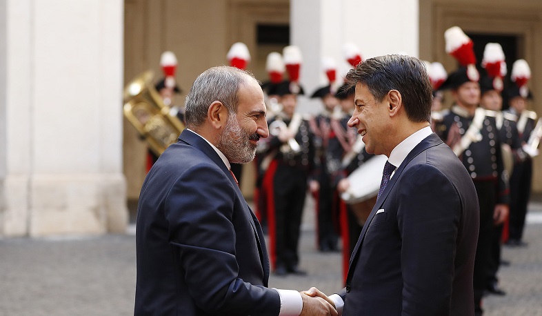 Նիկոլ Փաշինյանը հանդիպել է Իտալիայի վարչապետ Ջուզեպպե Կոնտեի հետ Հռոմի Կիջի պալատում
