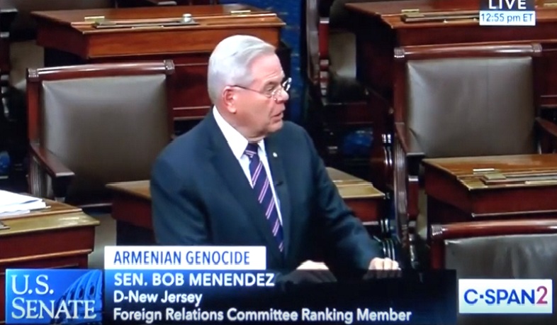 Sen. Menendez grows emotional after passing Res. 150