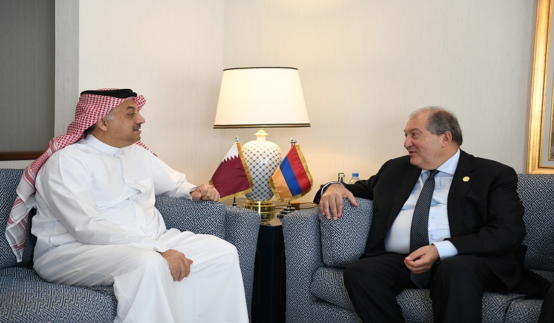 Արմեն Սարգսյանը հանդիպել է Կատարի փոխվարչապետի հետ