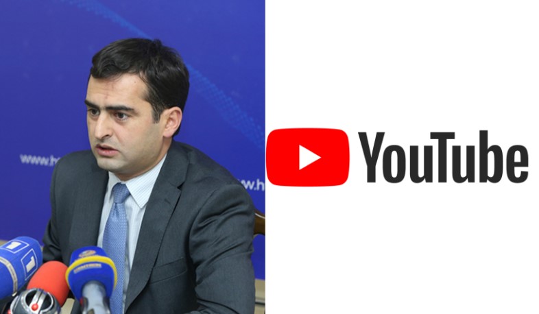 YouTube-ի հետ նախարարությունը փորձում է աշխատել երեք ճակատով. Հակոոբ Արշակյան