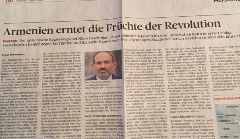Հոդվածը չի կրում որևէ կոմերցիոն բնույթ և գրվել է առանց որևէ պատվերի. Berner Zeitung