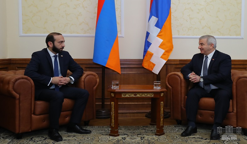 ՀՀ ԱԺ նախագահ Արարատ Միրզոյանը զրույց է ունեցել Արցախի խորհրդարանի նախագահ Աշոտ Ղուլյանի հետ